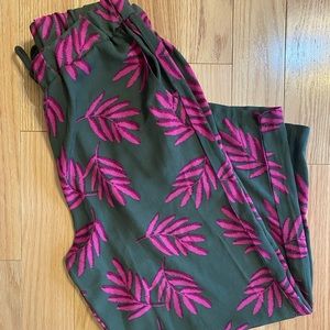 Massini green and pink floral pants